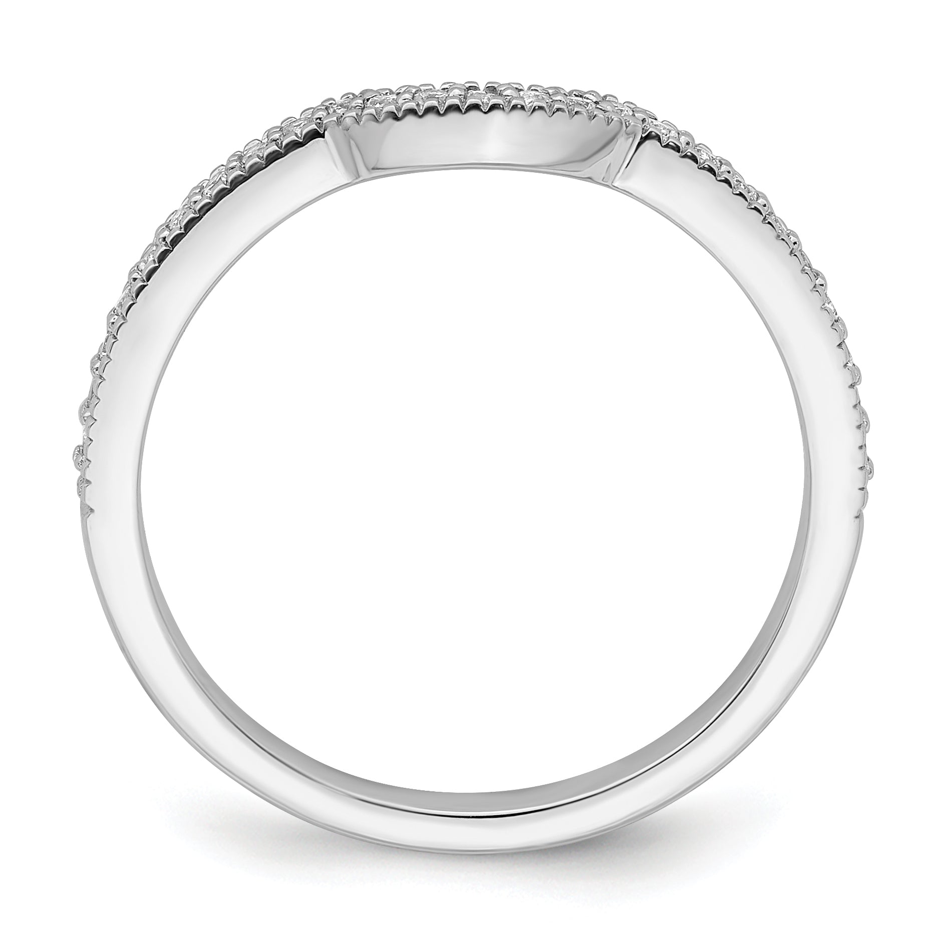 14K White Gold Lab Grown Diamond VS/SI+ G+ Wedding Band