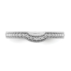 14K White Gold Lab Grown Diamond VS/SI+ G+ Wedding Band