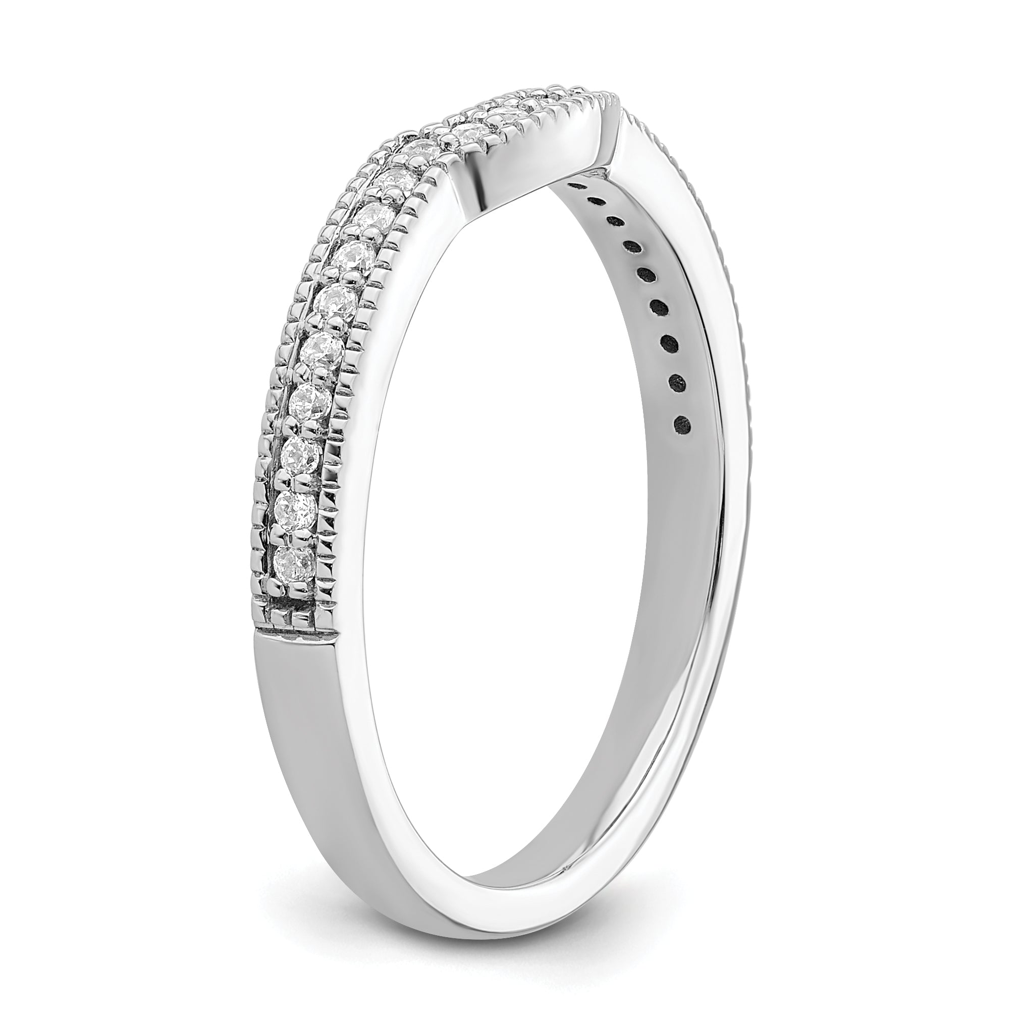 14K White Gold Lab Grown Diamond VS/SI+ G+ Wedding Band