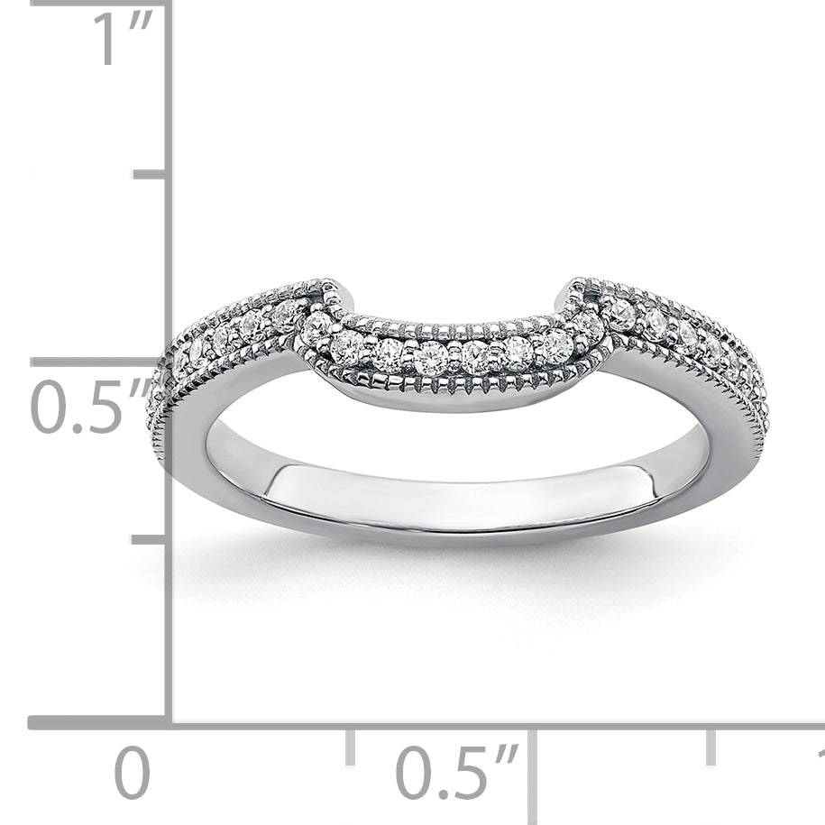 14K White Gold Lab Grown Diamond VS/SI+ G+ Wedding Band