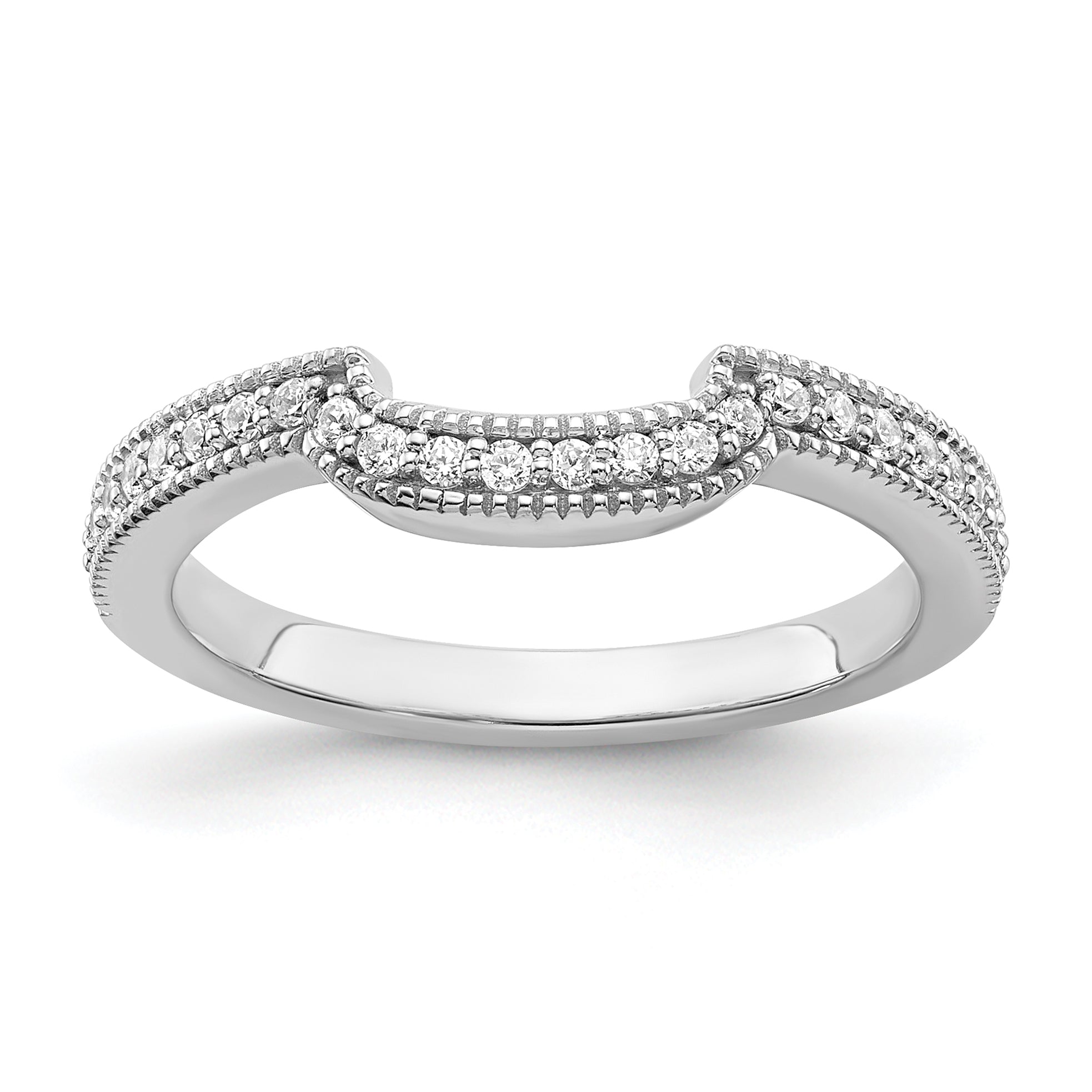 14K White Gold Lab Grown Diamond VS/SI+ G+ Wedding Band