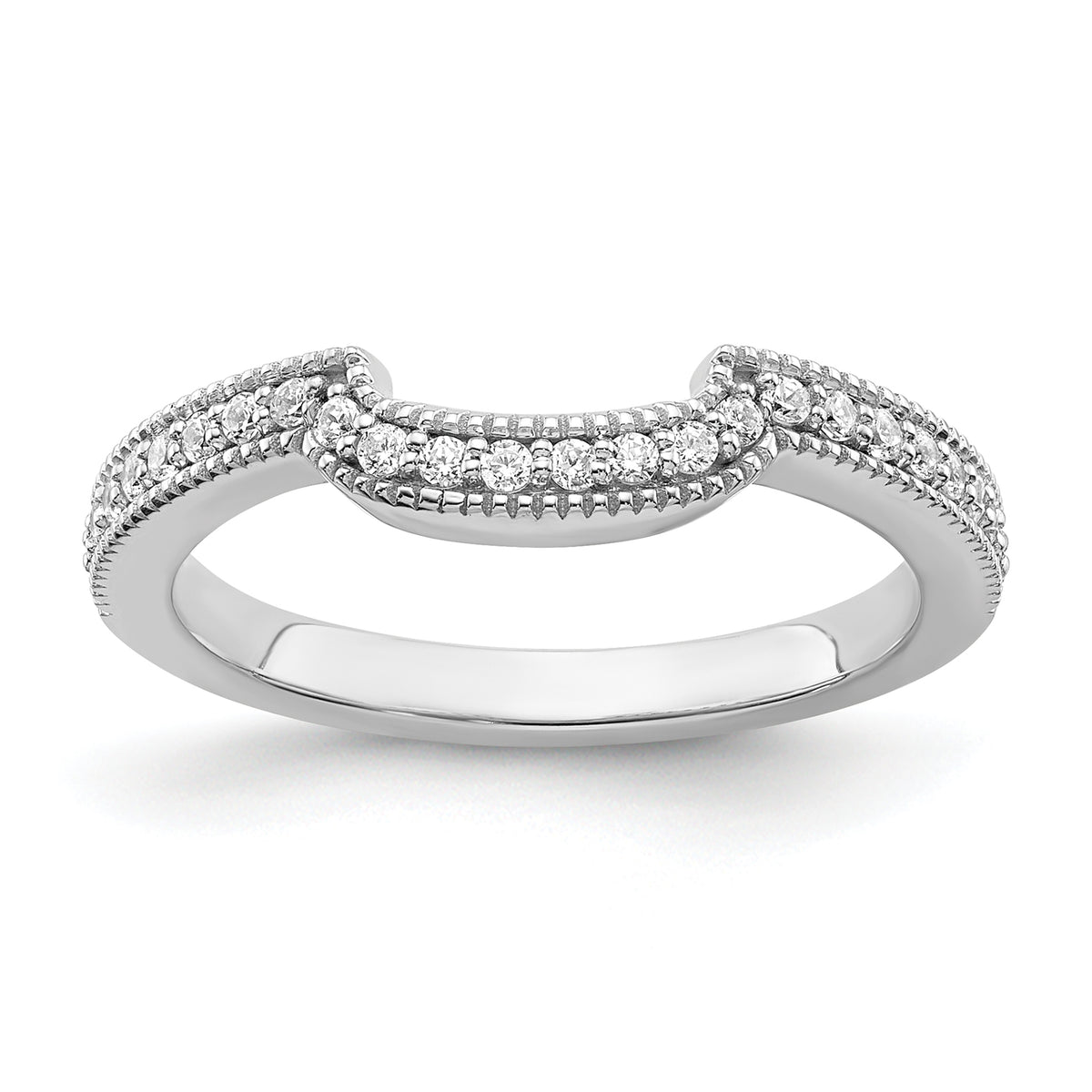 14K White Gold Lab Grown Diamond VS/SI+ G+ Wedding Band