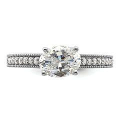 14K White Gold Lab Grown Dia. VS/SI+ G+ Semi-Mnt. Oval East/West Rin
