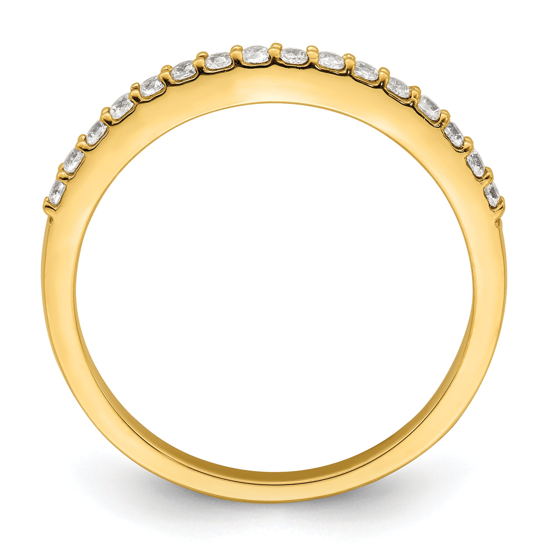 14k Two Tone 1/5 carat Lab Grown Diamond VS/SI+ G+ Complete Wedding Band Secondary image
