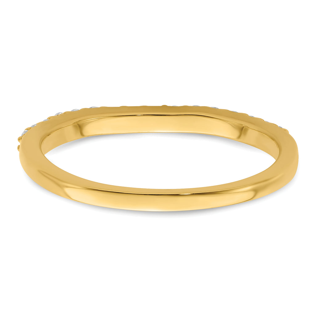 14k Two Tone 1/5 carat Lab Grown Diamond VS/SI+ G+ Complete Wedding Band