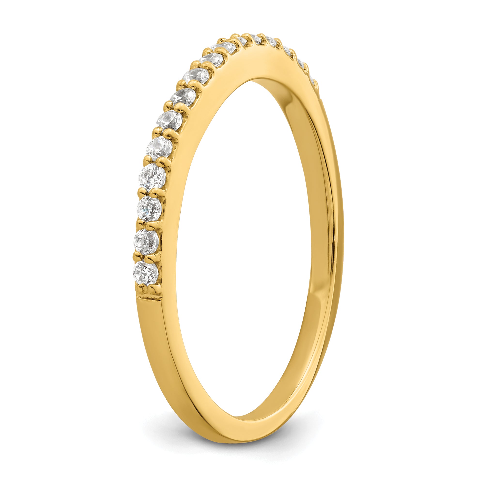 14k Two Tone 1/5 carat Lab Grown Diamond VS/SI+ G+ Complete Wedding Band