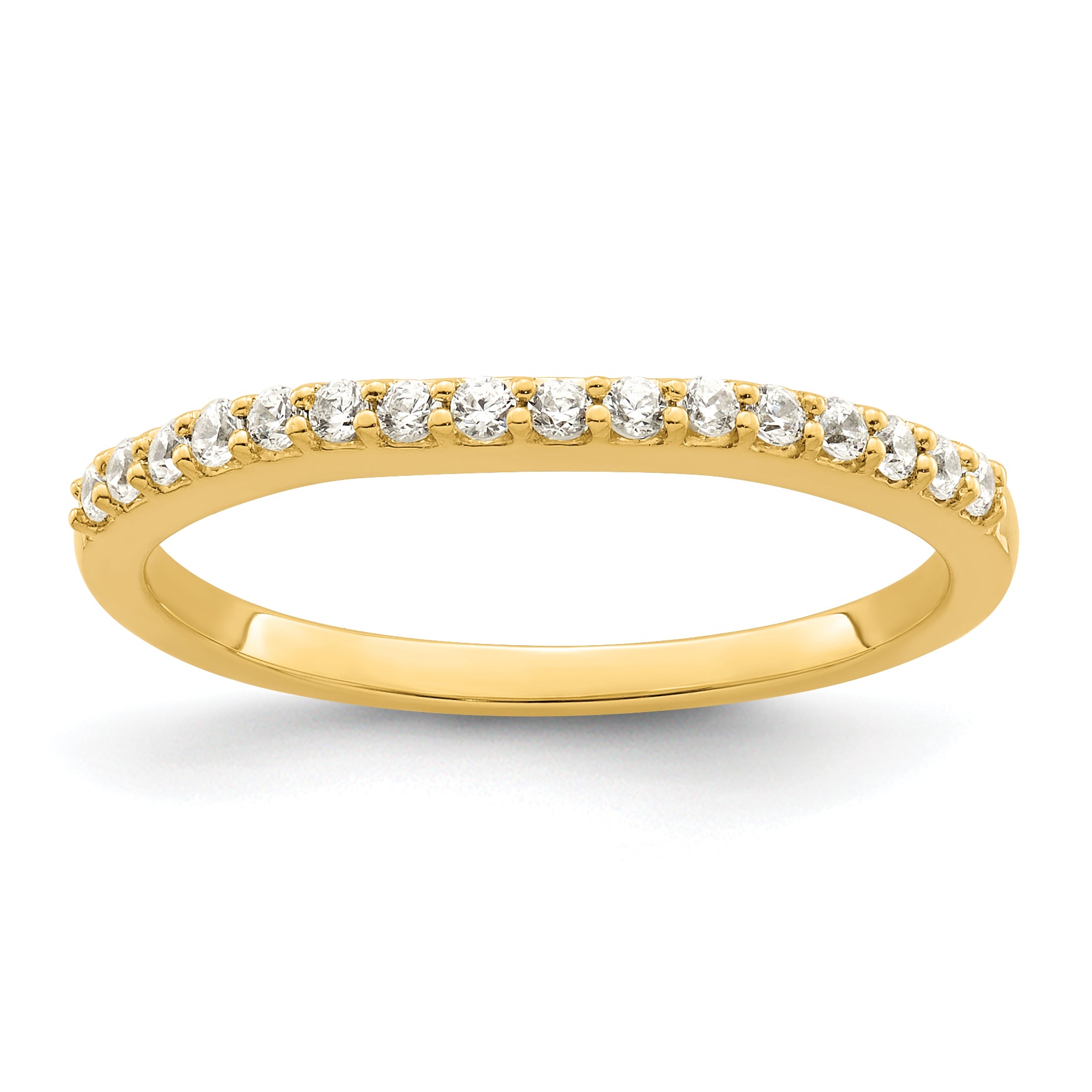 14k Two Tone 1/5 carat Lab Grown Diamond VS/SI+ G+ Complete Wedding Band Main image
