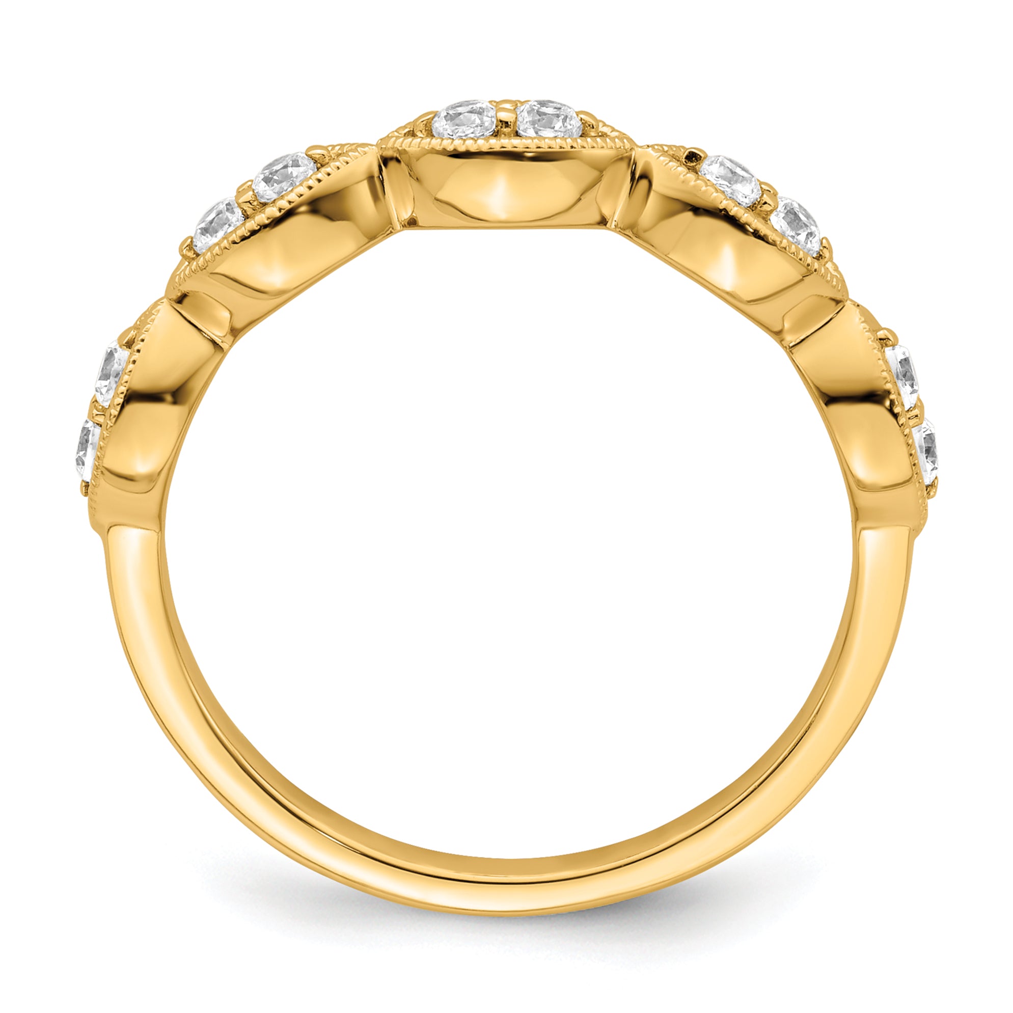 14k 1/4 carat Lab Grown Diamond VS/SI+ G+ Complete Ring Secondary image