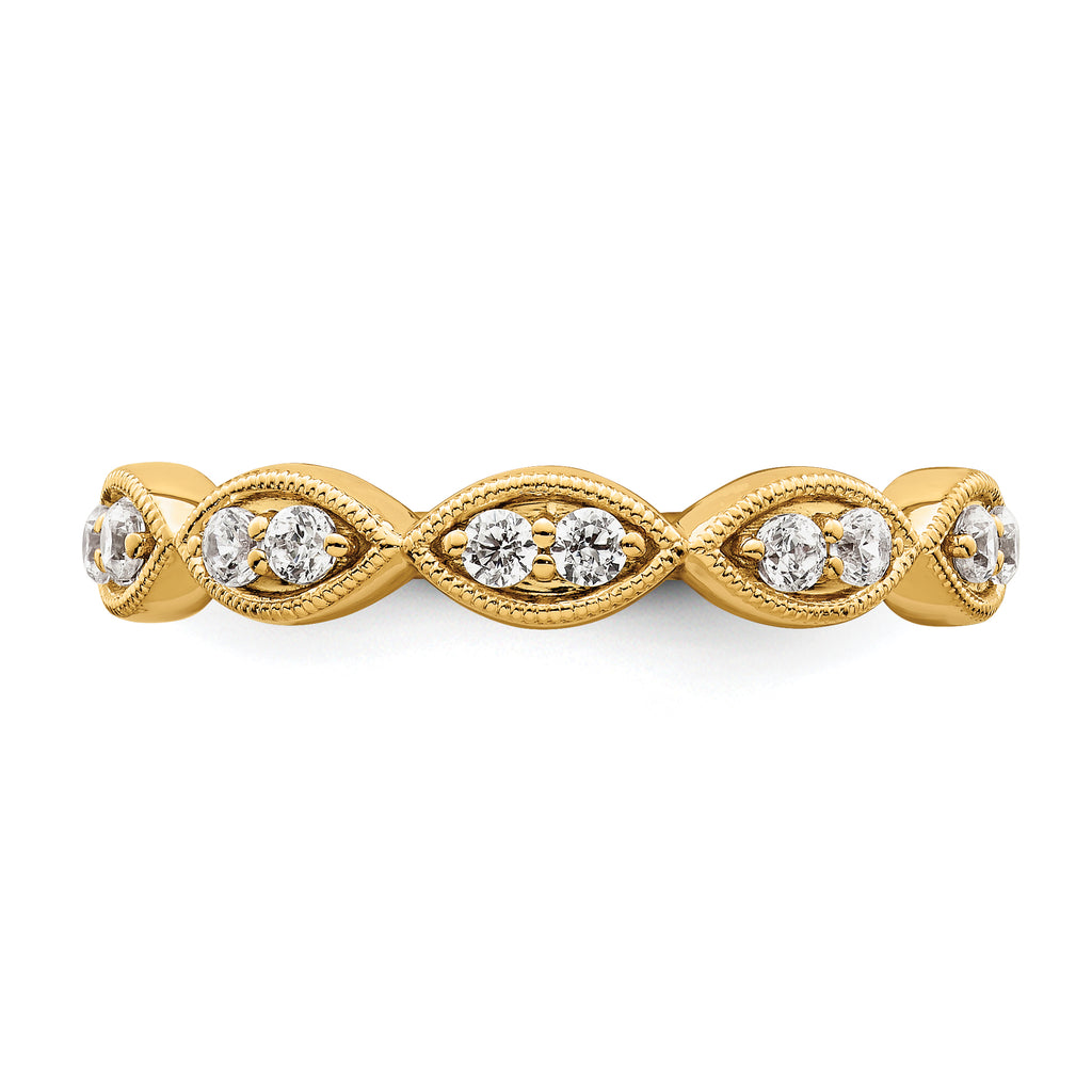 14k 1/4 carat Lab Grown Diamond VS/SI+ G+ Complete Ring