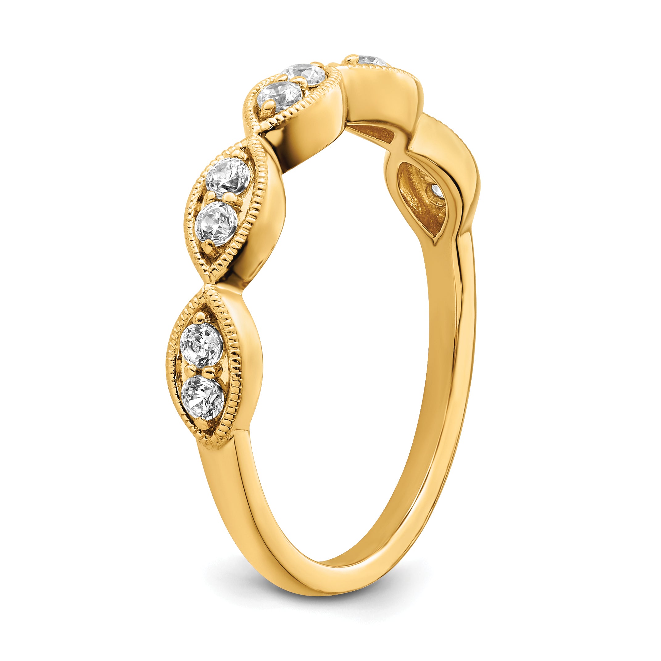 14k 1/4 carat Lab Grown Diamond VS/SI+ G+ Complete Ring