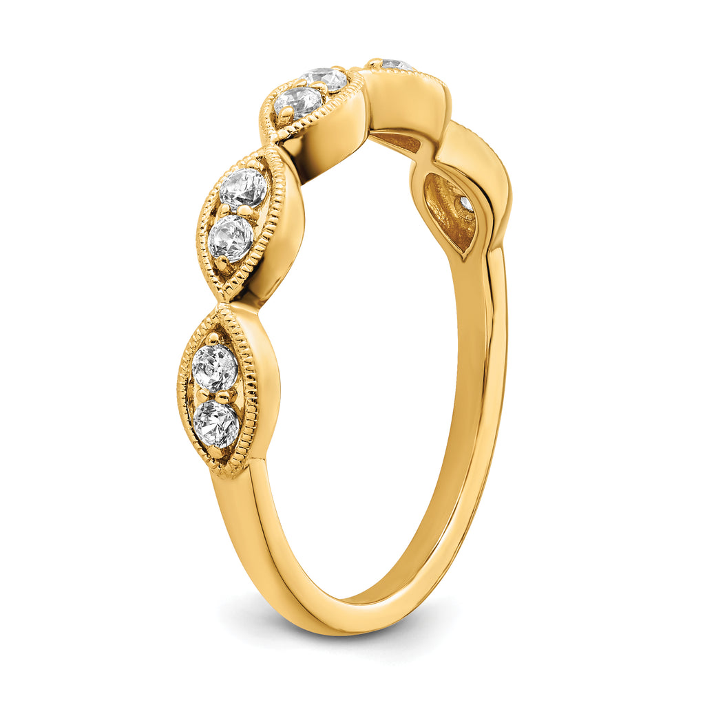 14k 1/4 carat Lab Grown Diamond VS/SI+ G+ Complete Ring