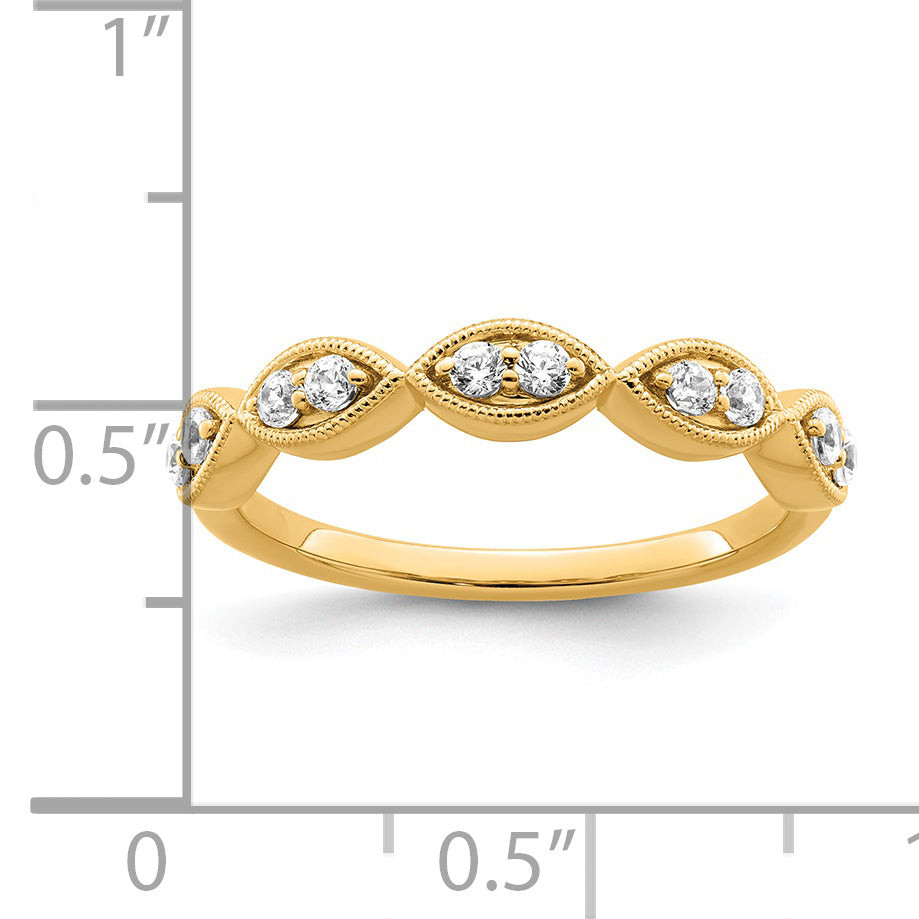 14k 1/4 carat Lab Grown Diamond VS/SI+ G+ Complete Ring