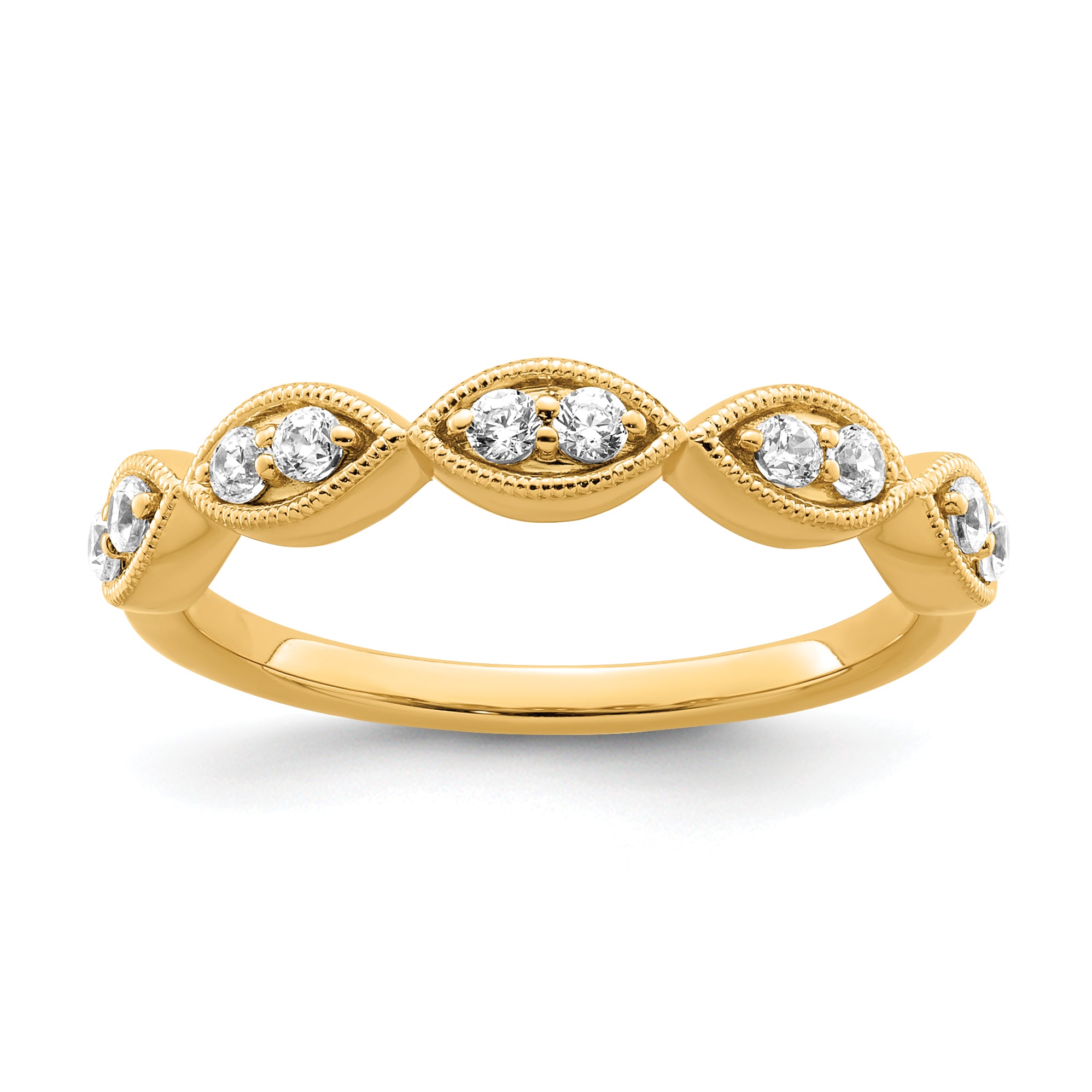 14k 1/4 carat Lab Grown Diamond VS/SI+ G+ Complete Ring Main image