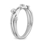14k White Gold 1/4 carat Lab Grown Diamond VS/SI+ G+ Complete Criss Cross Ring