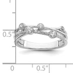 14k White Gold 1/4 carat Lab Grown Diamond VS/SI+ G+ Complete Criss Cross Ring