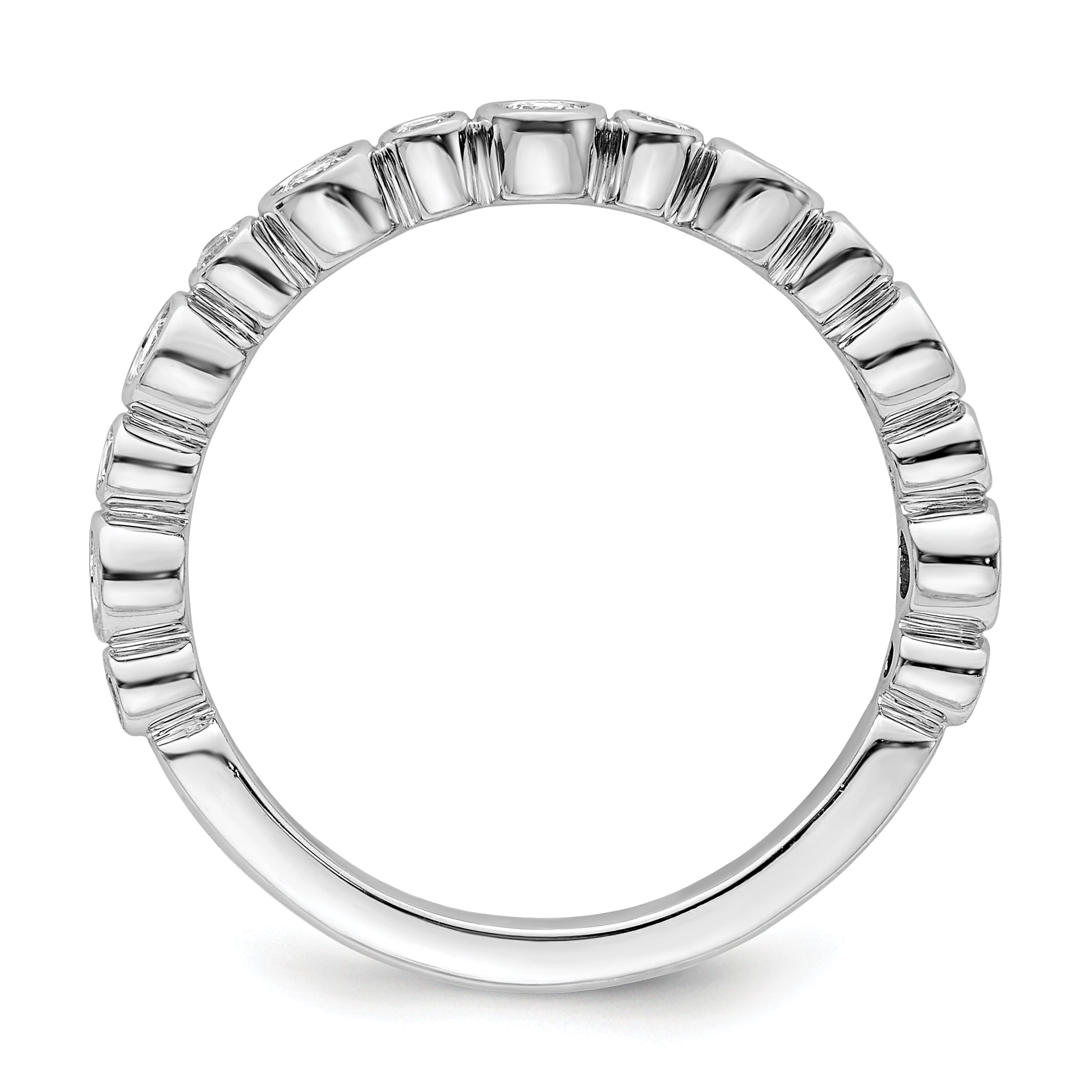 14K White Gold Lab Grown Diamond VS/SI+ G+ Band