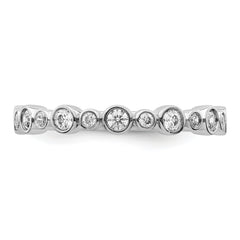 14K White Gold Lab Grown Diamond VS/SI+ G+ Band