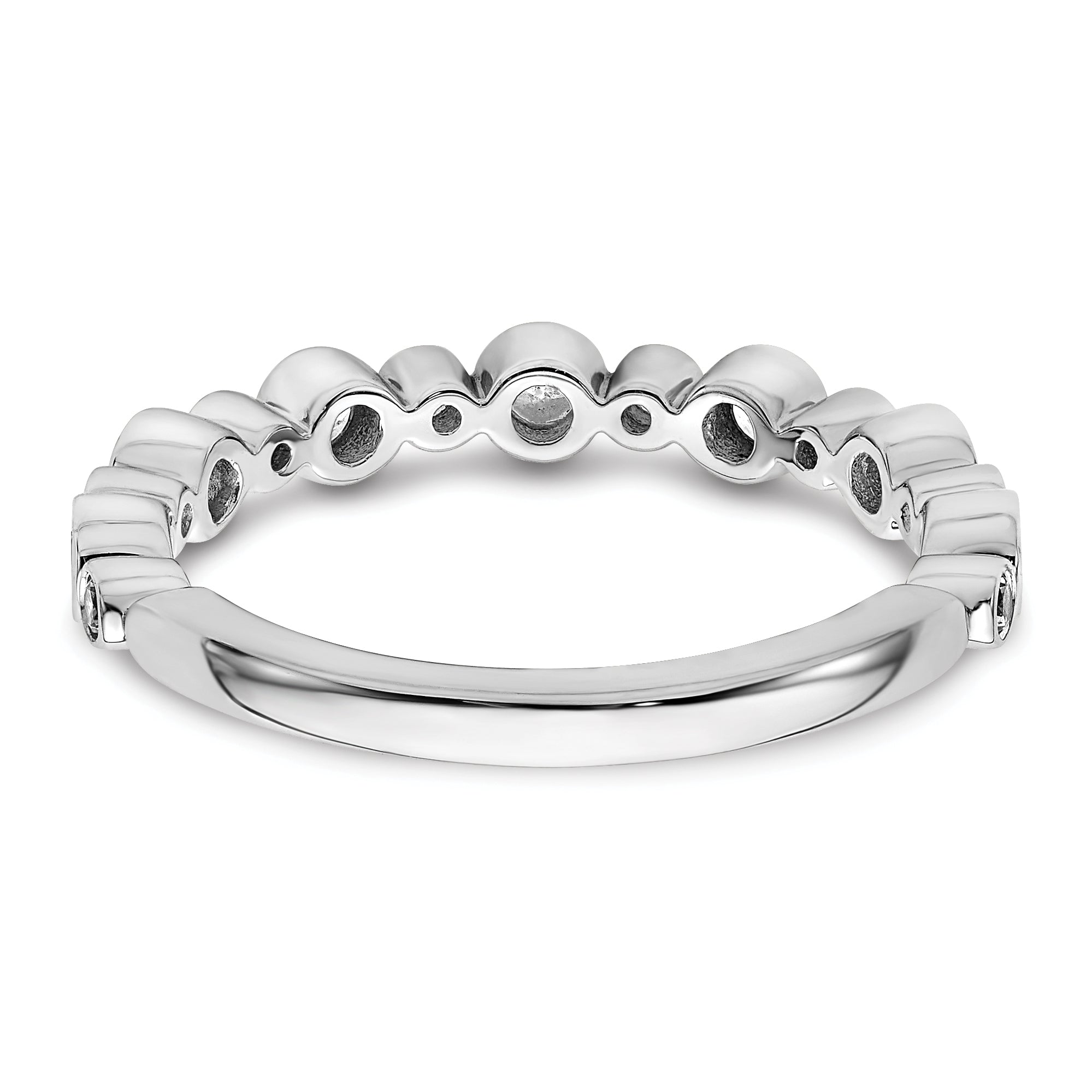 14K White Gold Lab Grown Diamond VS/SI+ G+ Band