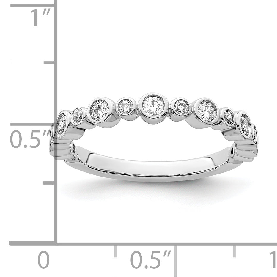 14K White Gold Lab Grown Diamond VS/SI+ G+ Band