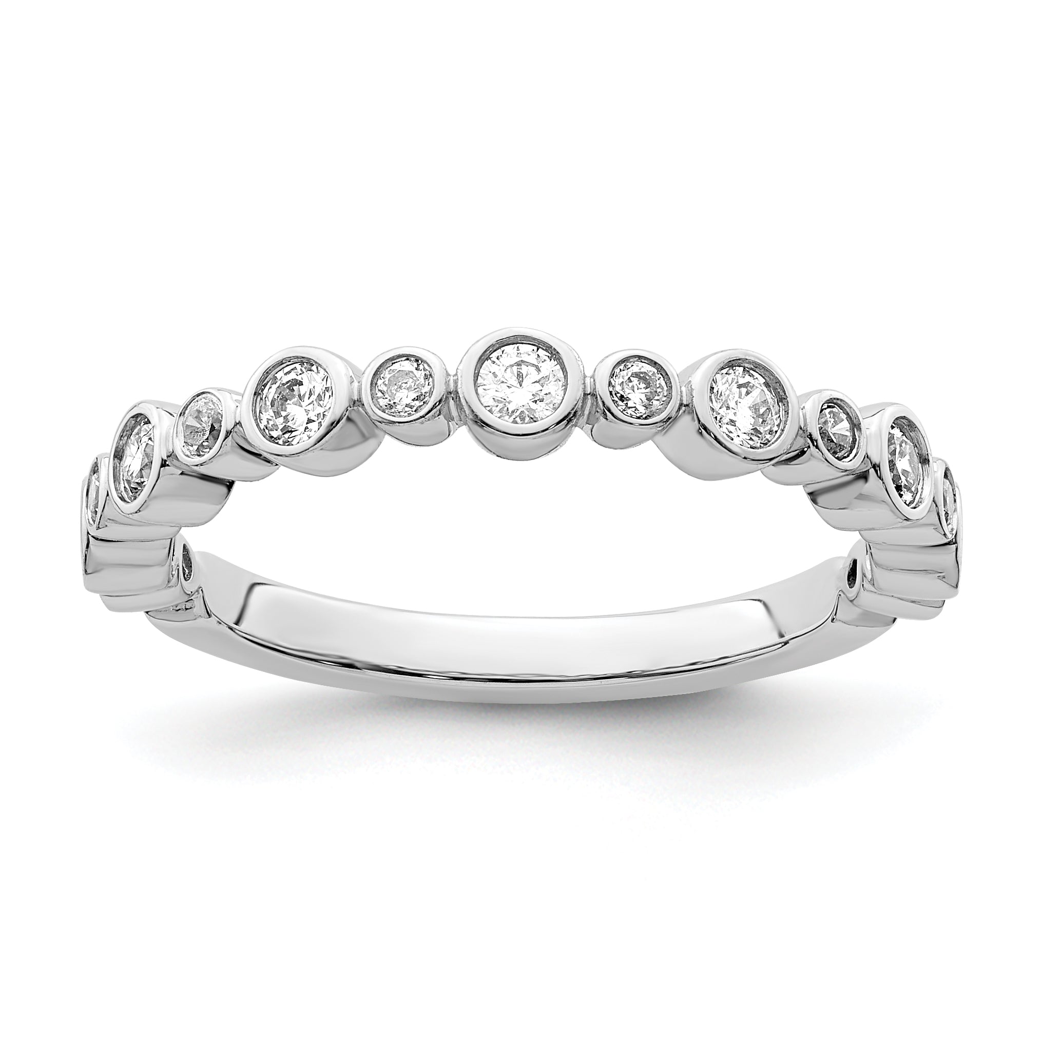 14K White Gold Lab Grown Diamond VS/SI+ G+ Band