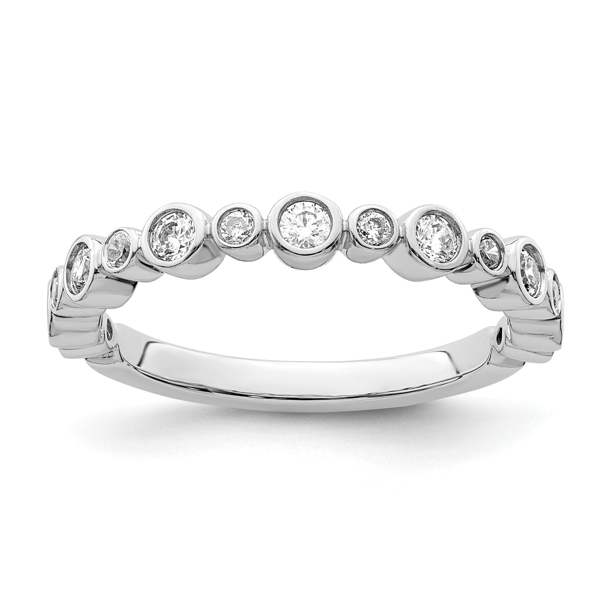 14K White Gold Lab Grown Diamond VS/SI+ G+ Band
