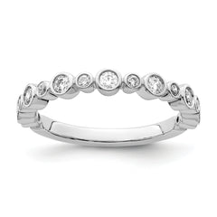 14K White Gold Lab Grown Diamond VS/SI+ G+ Band