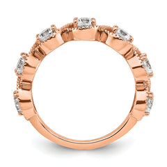 14K Rose Gold Lab Grown Diamond VS/SI+ G+ Band