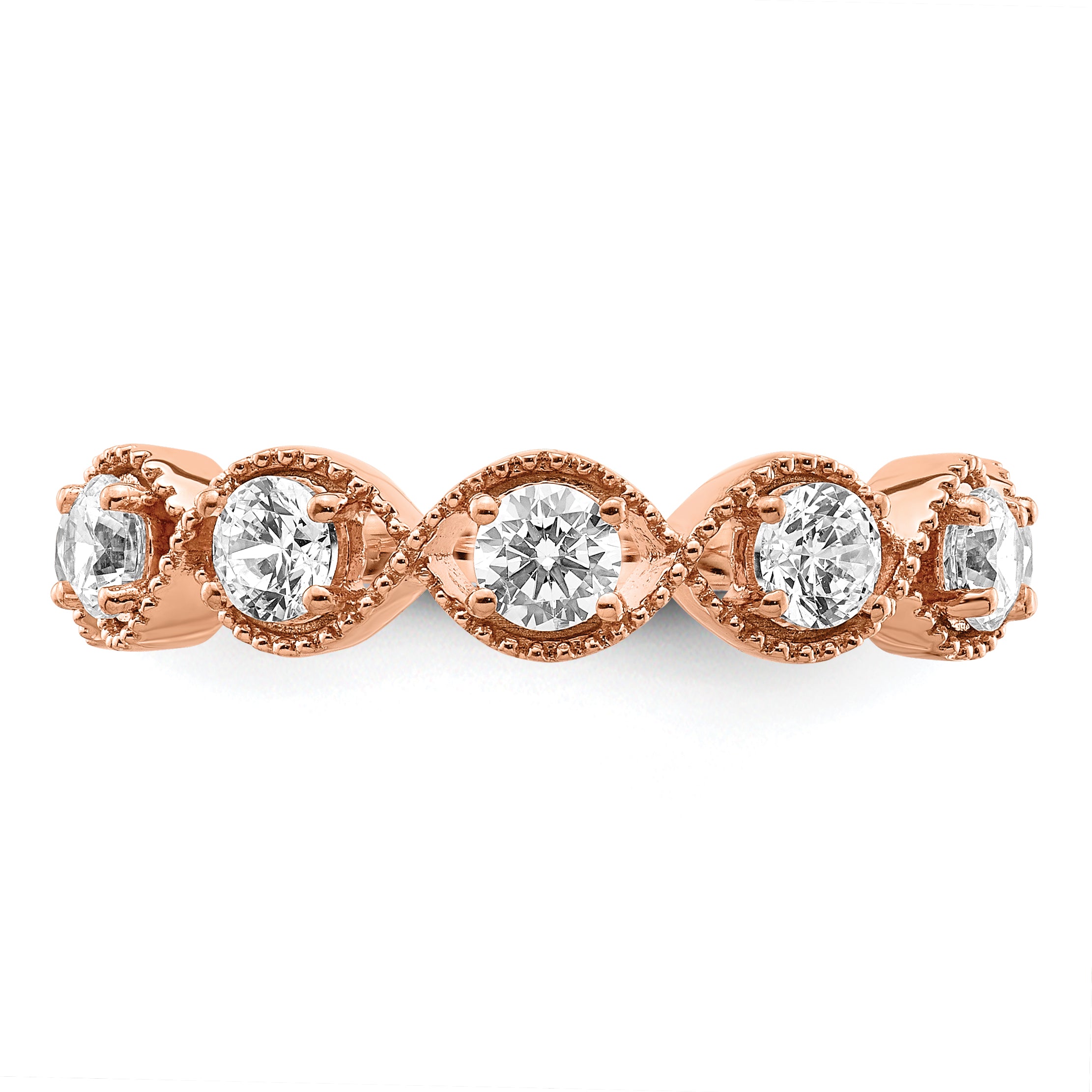 14K Rose Gold Lab Grown Diamond VS/SI+ G+ Band