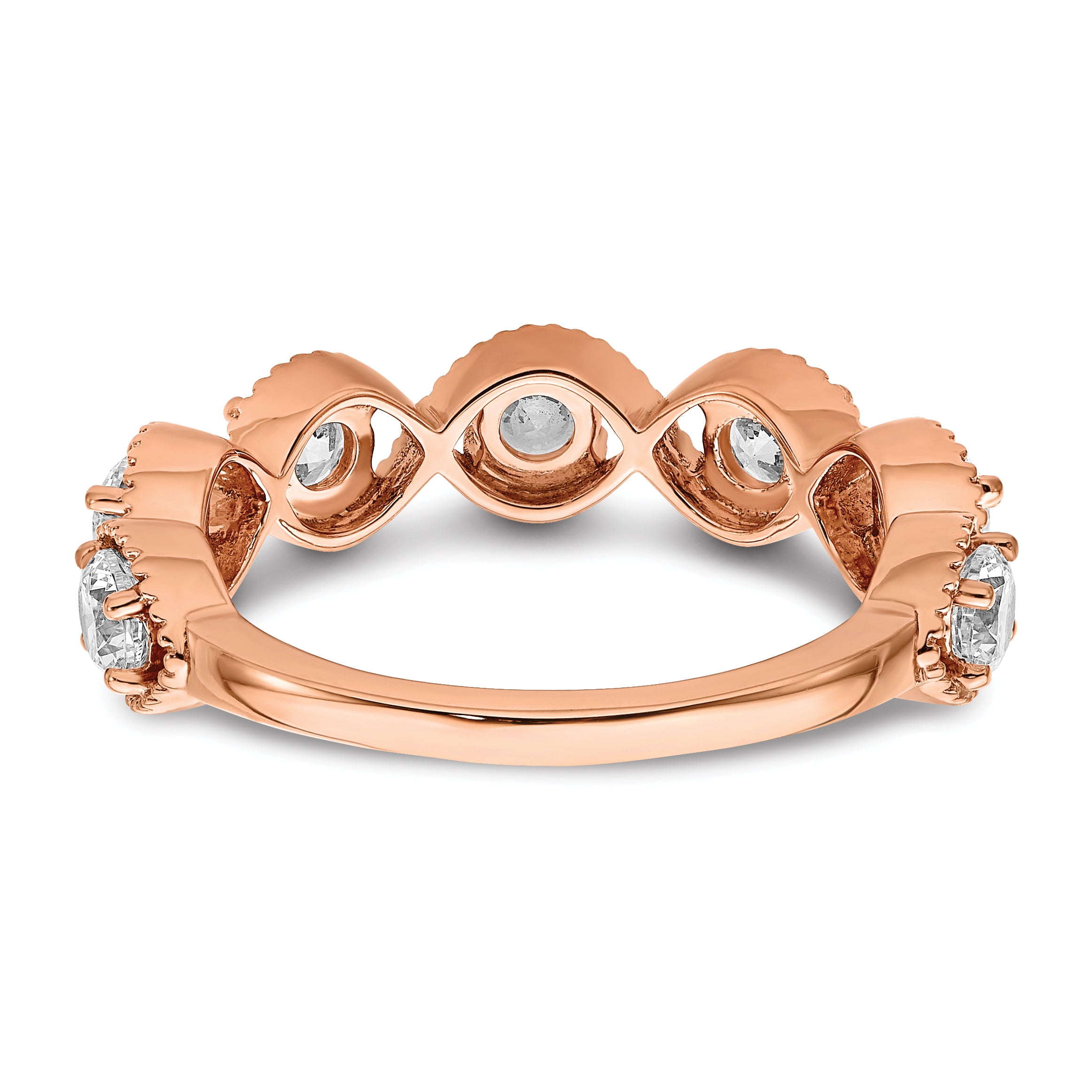 14K Rose Gold Lab Grown Diamond VS/SI+ G+ Band