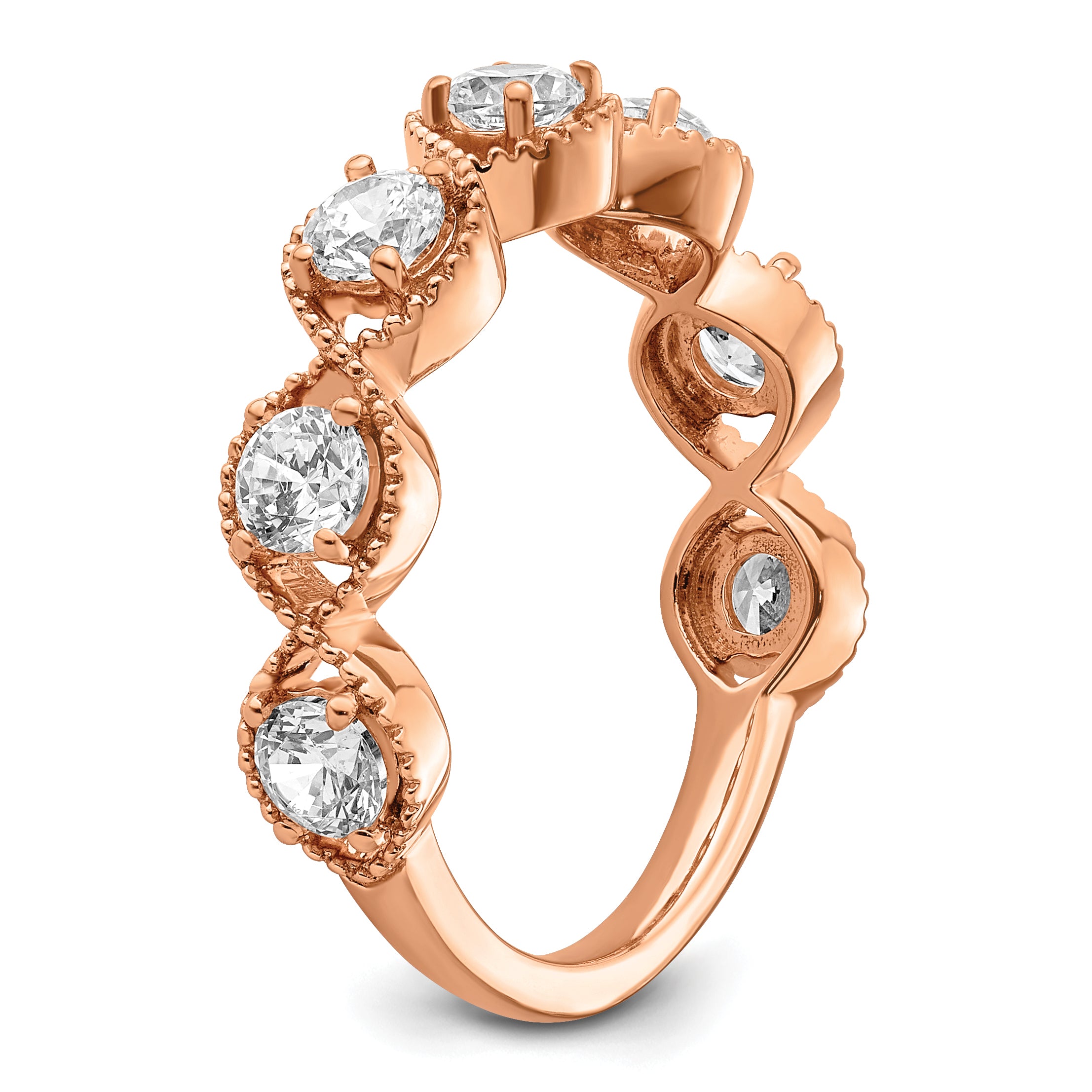 14K Rose Gold Lab Grown Diamond VS/SI+ G+ Band