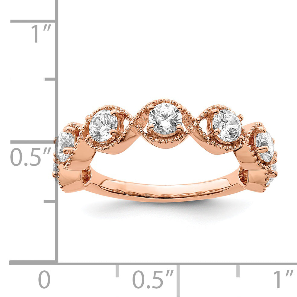 14K Rose Gold Lab Grown Diamond VS/SI+ G+ Band