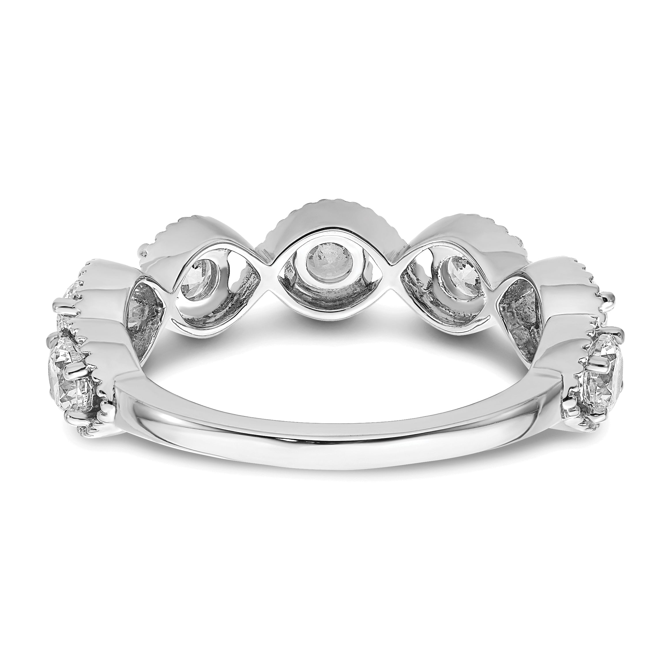 14K White Gold Lab Grown Diamond VS/SI+ G+ Band