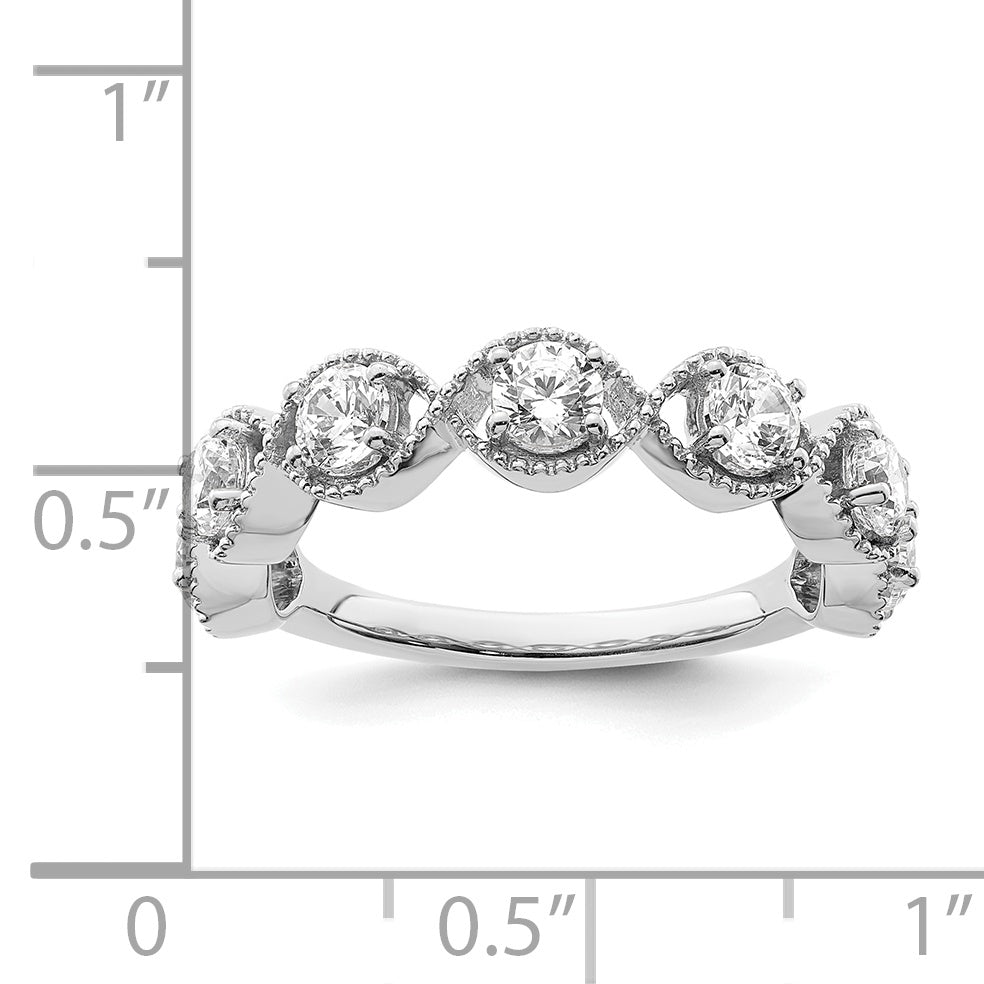 14K White Gold Lab Grown Diamond VS/SI+ G+ Band