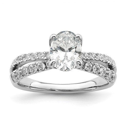 Oval Lab-Grown Diamond Engagement Ring in 14K Yellow Gold (1 5/8 ct. tw., VS/SI+ G+), Size 7 - Sophia Jewelers