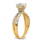 14k 1 5/8 carat Certified Lab Grown Diamond VS+ F+ Oval Complete Engagement Ring