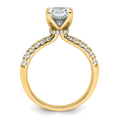 14k 1 5/8 carat Certified Lab Grown Diamond VS+ F+ Oval Complete Engagement Ring