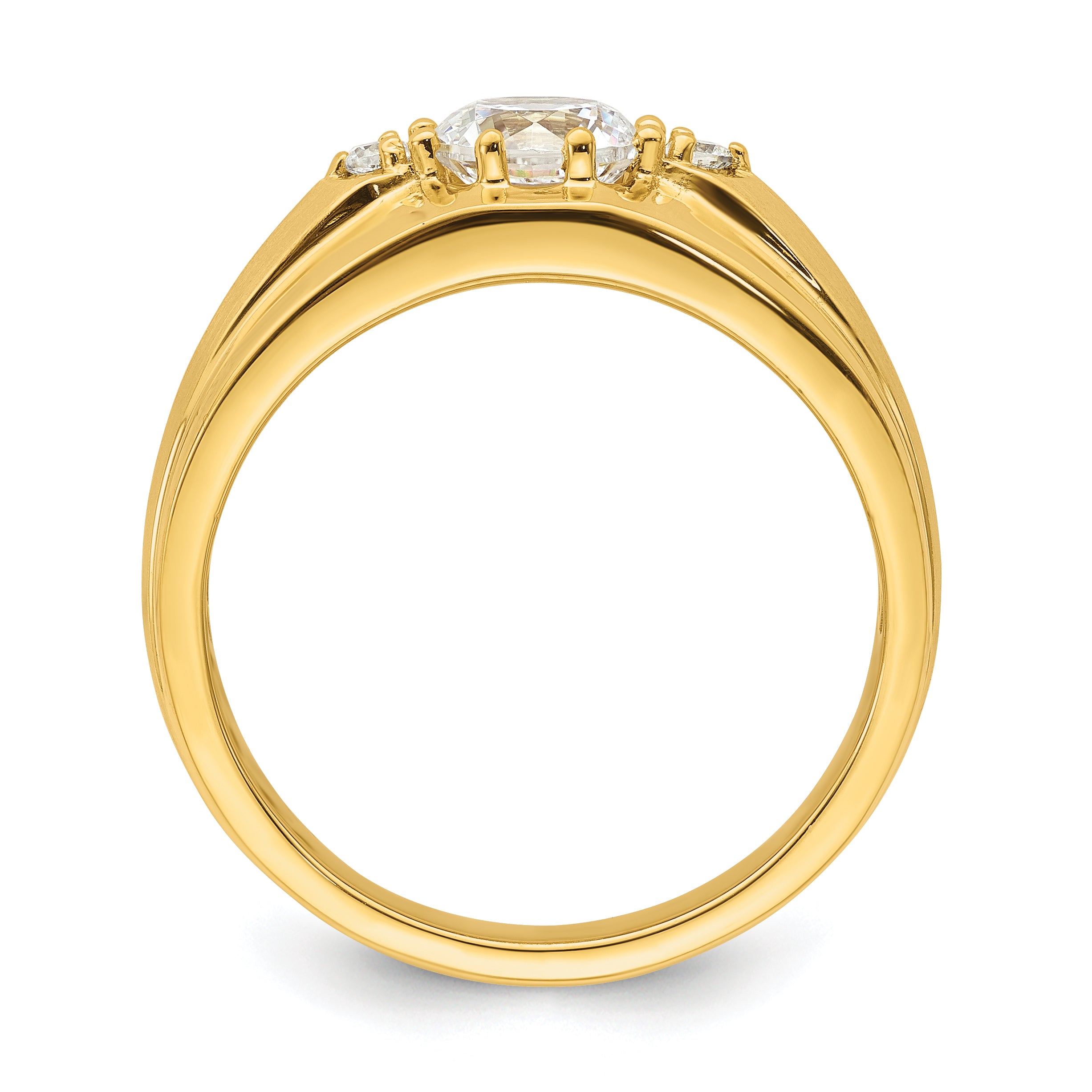IBGoodman 14k 1/15 carat Lab Grown Diamond VS/SI+ G+ Semi Mount Men's Ring Secondary image