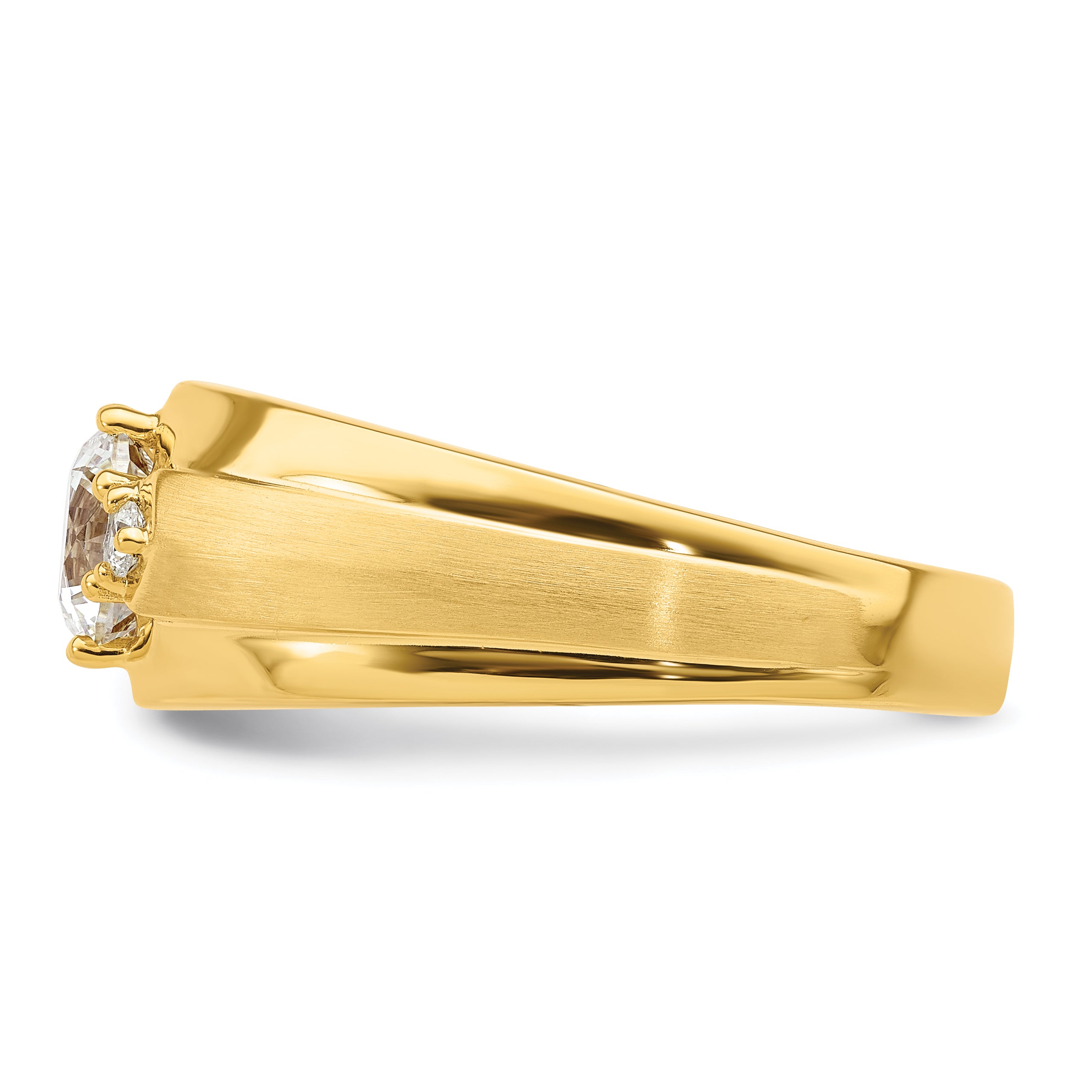 IBGoodman 14k 1/15 carat Lab Grown Diamond VS/SI+ G+ Semi Mount Men's Ring