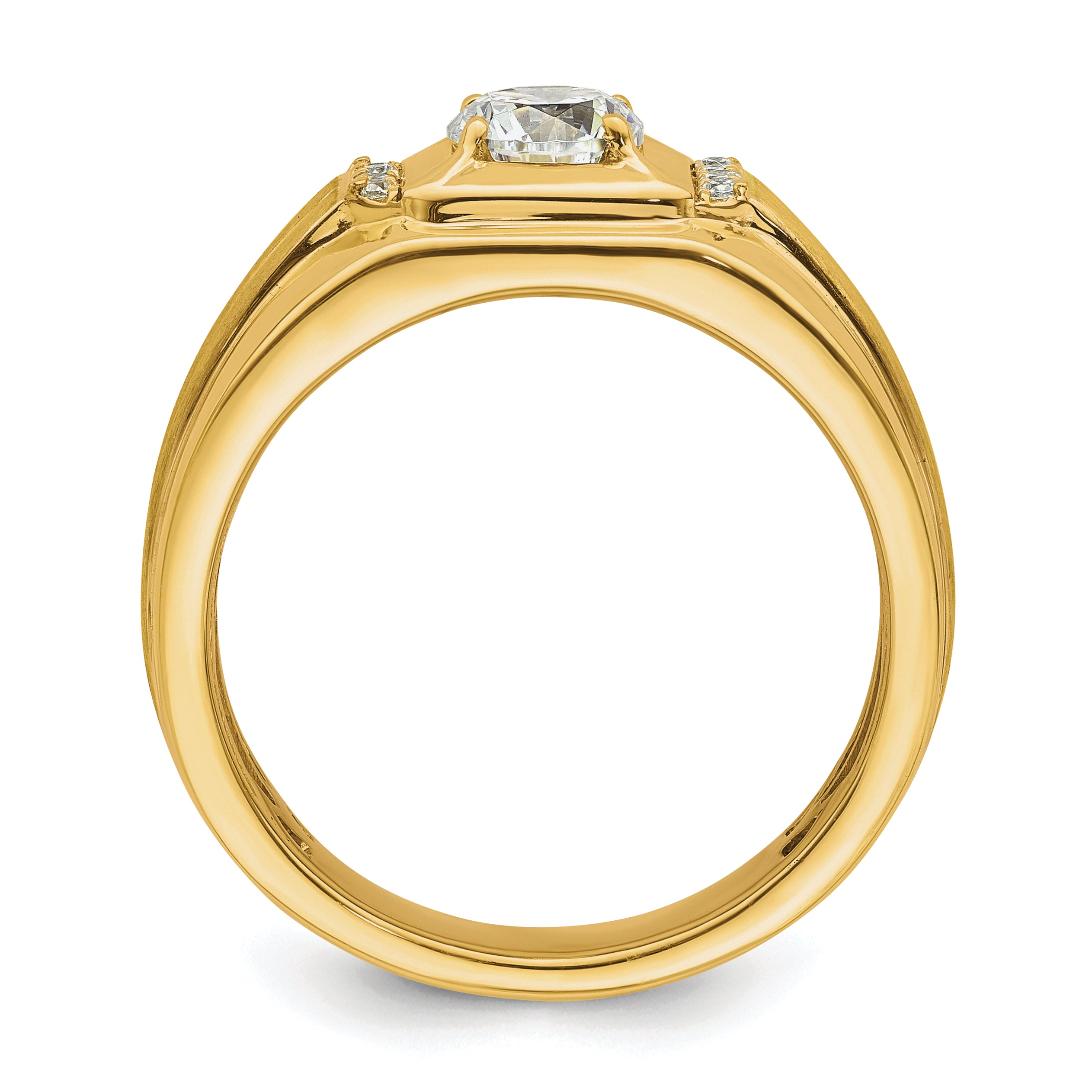 10k 7/8 carat Lab Grown Diamond VS/SI+ G+ Complete Men's Ring Secondary image