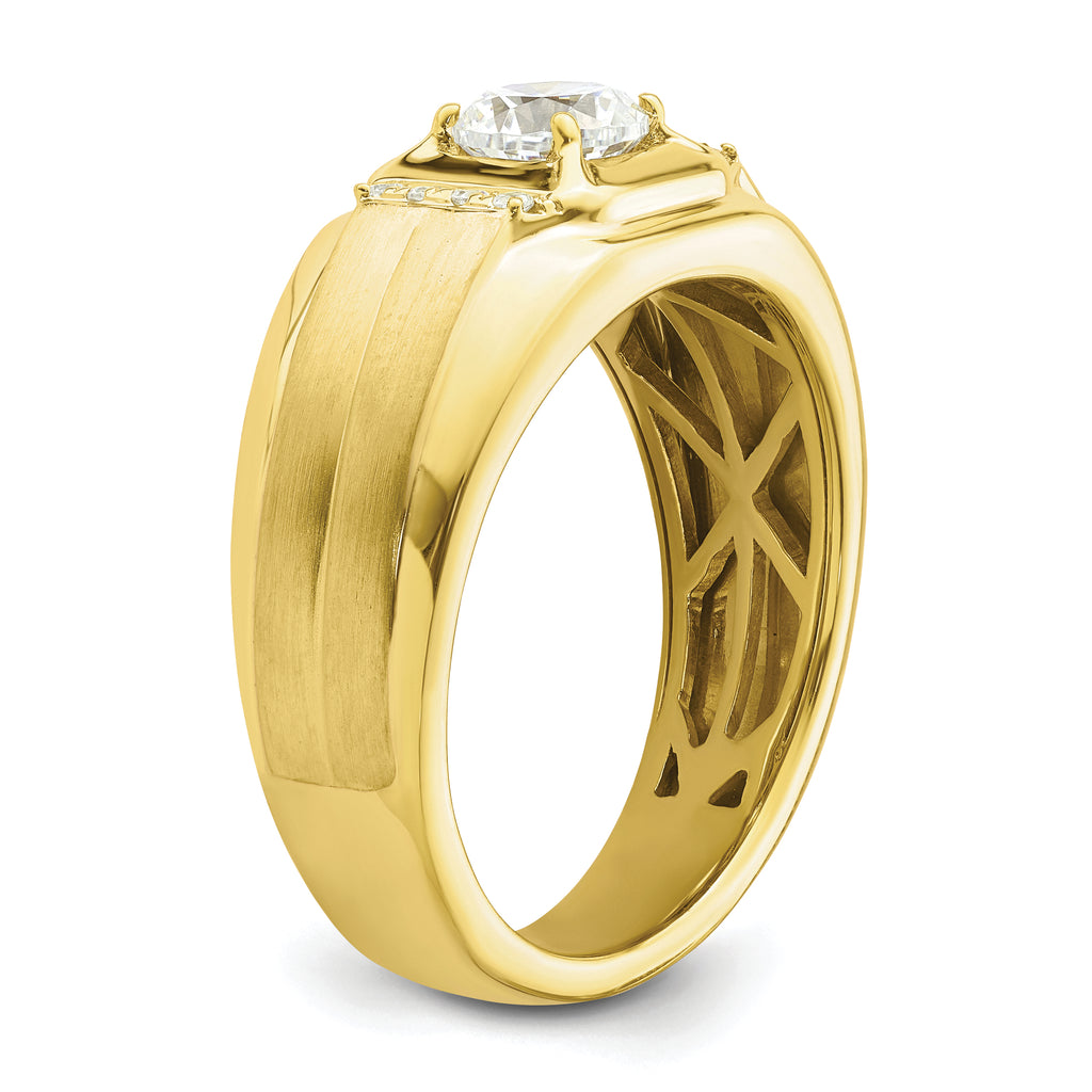 10k 7/8 carat Lab Grown Diamond VS/SI+ G+ Complete Men's Ring