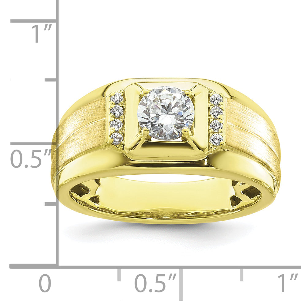 10k 7/8 carat Lab Grown Diamond VS/SI+ G+ Complete Men's Ring