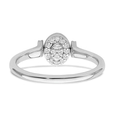 14k White Gold Polished Ruby and Diamond Flip Ring
