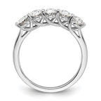 Oval Lab-Grown Diamond Five-Stone Anniversary Ring in 14K White Gold (1 2/3 ct. tw.), Size 7 - Sophia Jewelers