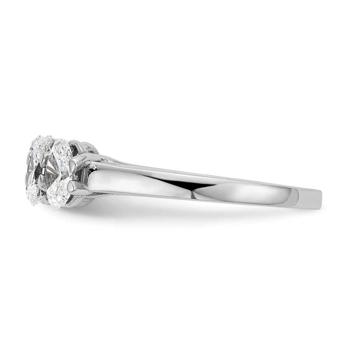 Oval Lab-Grown Diamond Five-Stone Anniversary Ring in 14K White Gold (1 2/3 ct. tw.), Size 7 - Sophia Jewelers