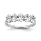 Oval Lab-Grown Diamond Five-Stone Anniversary Ring in 14K White Gold (1 2/3 ct. tw.), Size 7 - Sophia Jewelers