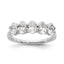 Oval Lab-Grown Diamond Five-Stone Anniversary Ring in 14K White Gold (1 2/3 ct. tw.), Size 7 - Sophia Jewelers