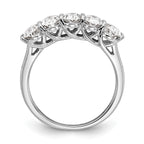 Oval Lab-Grown Diamond Five-Stone Anniversary Ring in 14K White Gold, 1mm (2 ct. tw.), Size 7 - Sophia Jewelers