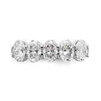 Oval Lab-Grown Diamond Five-Stone Anniversary Ring in 14K White Gold, 1mm (2 ct. tw.), Size 7 - Sophia Jewelers