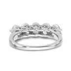 Oval Lab-Grown Diamond Five-Stone Anniversary Ring in 14K White Gold, 1mm (2 ct. tw.), Size 7 - Sophia Jewelers