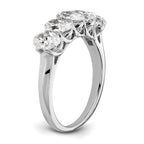 Oval Lab-Grown Diamond Five-Stone Anniversary Ring in 14K White Gold, 1mm (2 ct. tw.), Size 7 - Sophia Jewelers